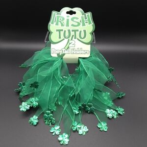 Green Irish TuTu Ponytail Holders